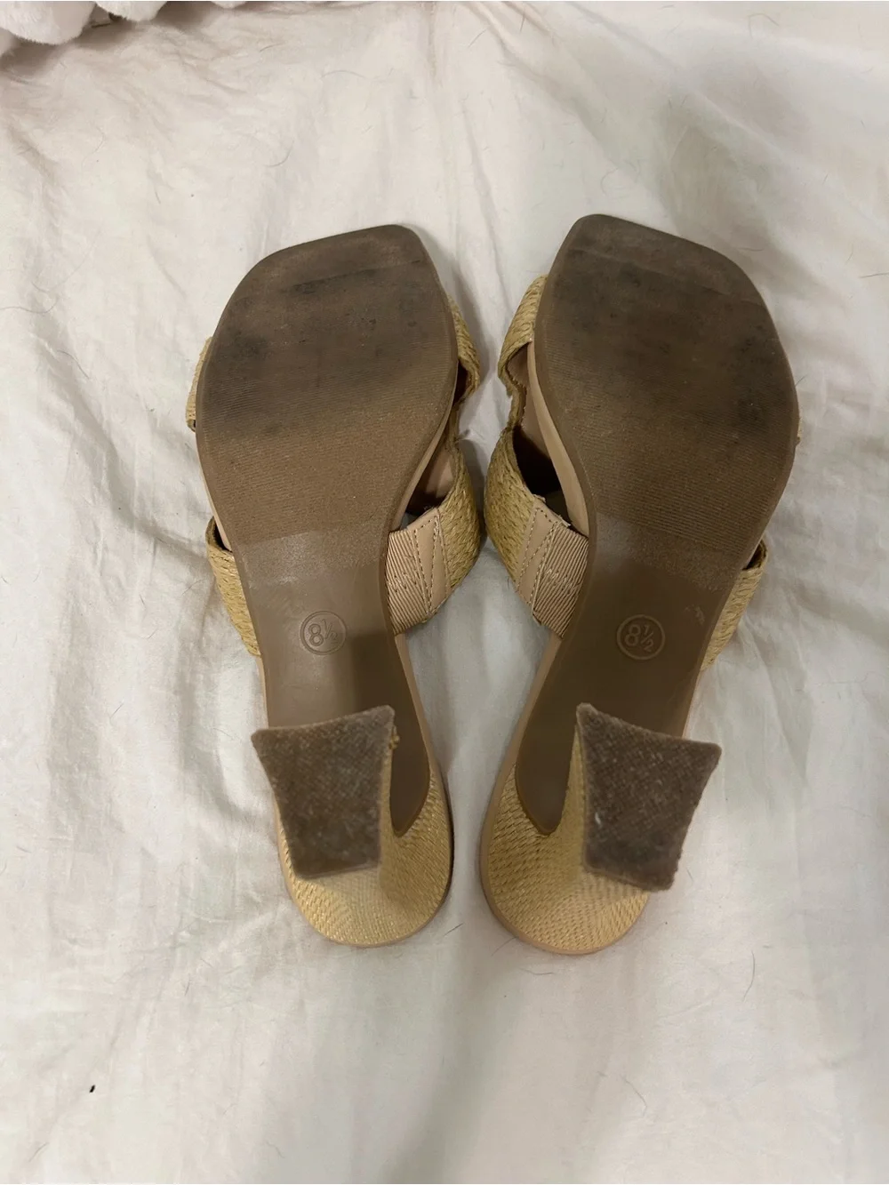 a new day Braided Tan Slide Heels
